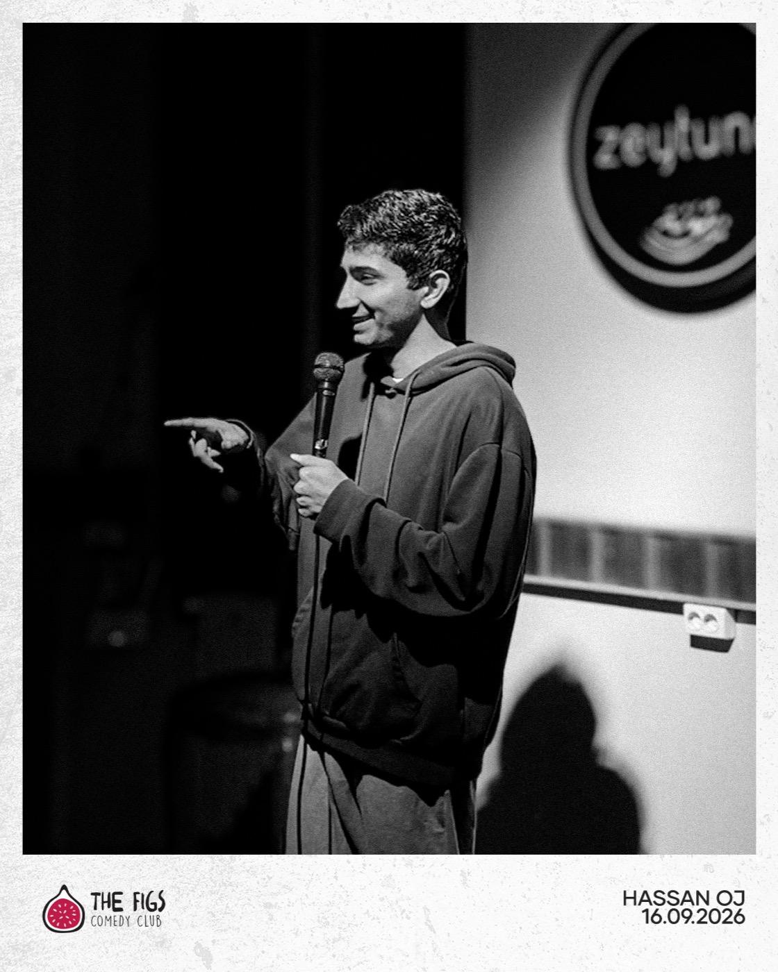 Hassan OJ pointing at the audience
